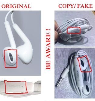 gionee handsfree original vs fake