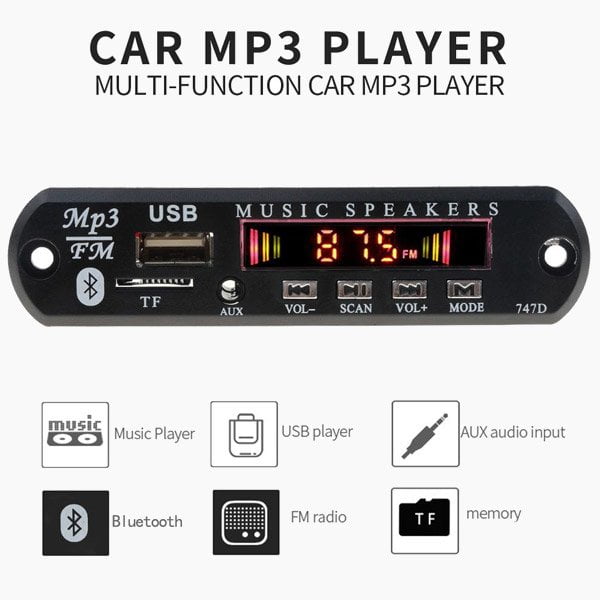 car mp3 bluetooth fm player kit module