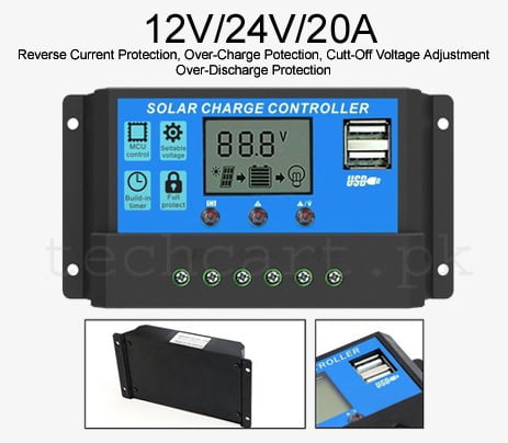 solar charge controller pwm 20a