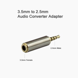3.5mm female to 2.5mm male audio pin converter adaptor