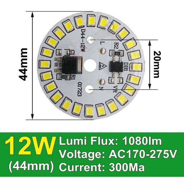 12w dob led chip with driver
