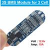 3S 10A BMS Module for 18650 Battery over-charge, over-discharge, short circuit protection