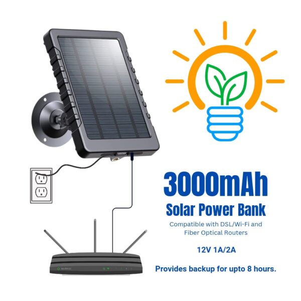 solar power bank for wifi router