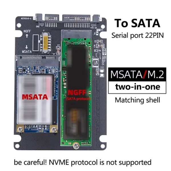 MSATA To SATA M.2 NGFF To SATA Hard Disk Adapter Board