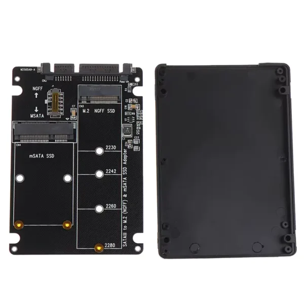 MSATA M.2 NGFF TO SATA board with case