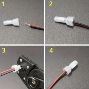 Close end wire insulated crimp connector caps