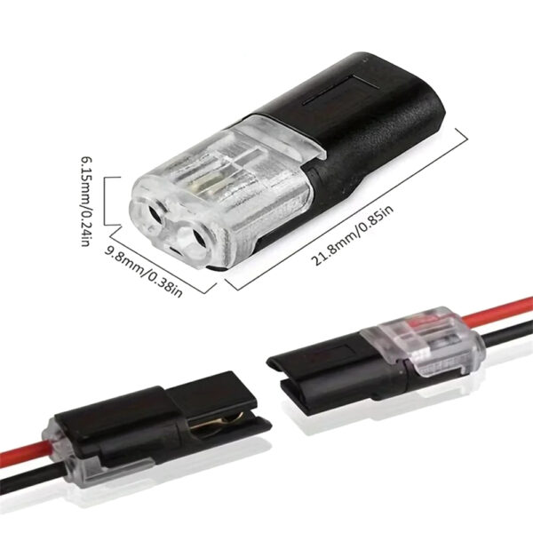 Quick splice wire connector Fast Pluggable Non Stripped Wire Connector