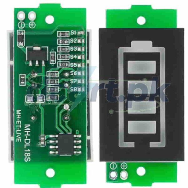 Battery level and capacity indicator module